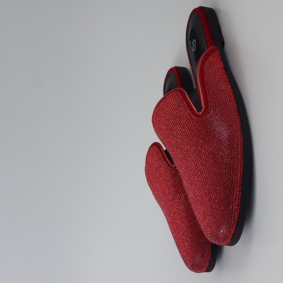 New Nelly Bernal Ms. Bling Red Rhinestone Mule Slides Size 6 - 6.5 - Picture 3 of 11